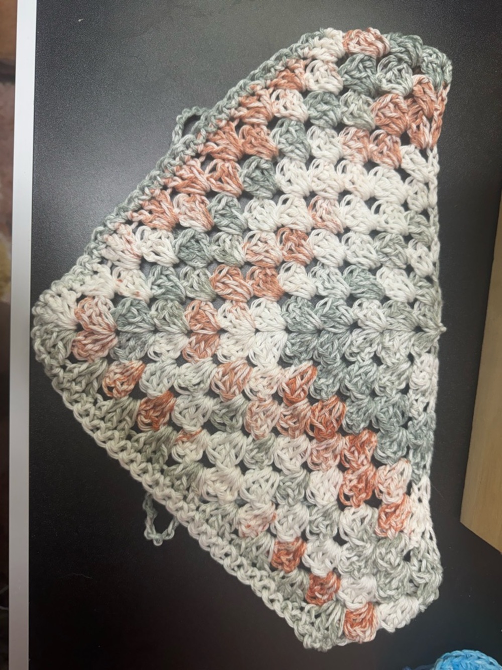 Crochet hair bandanna